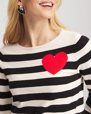 Striped V-Day Pullover | Chico's